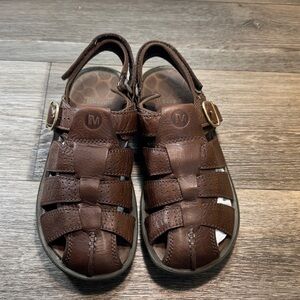 Merrell Brown Leather Sandals men’s size 11 (s192)